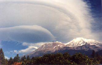 Mt Shasta with cloud